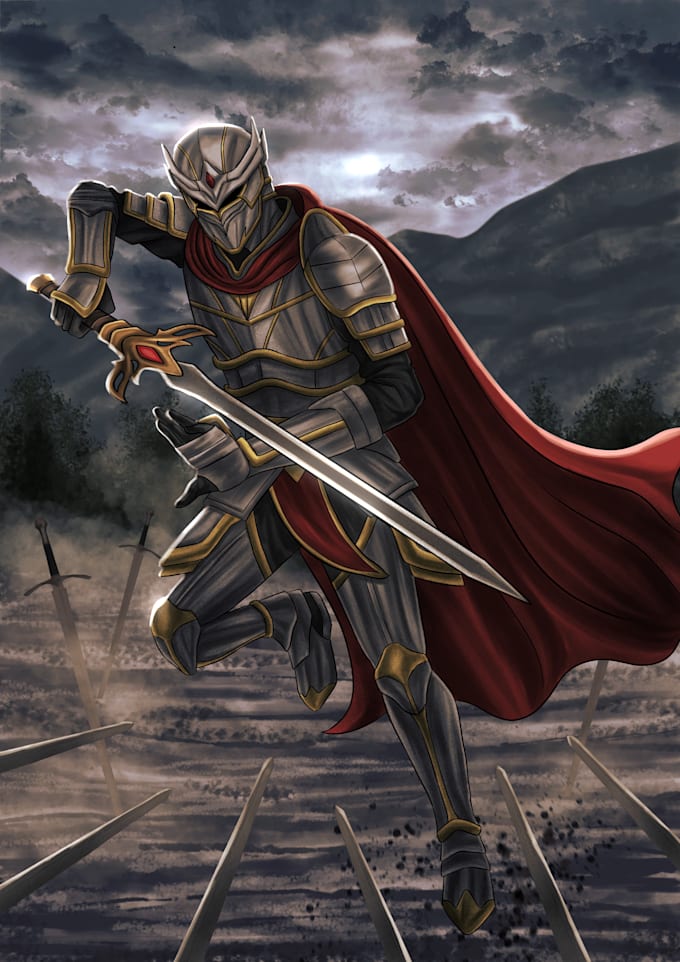 make illustration in fantasy and medieval style