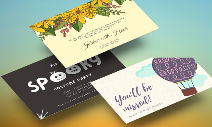 do custom greeting cards or invitation cards