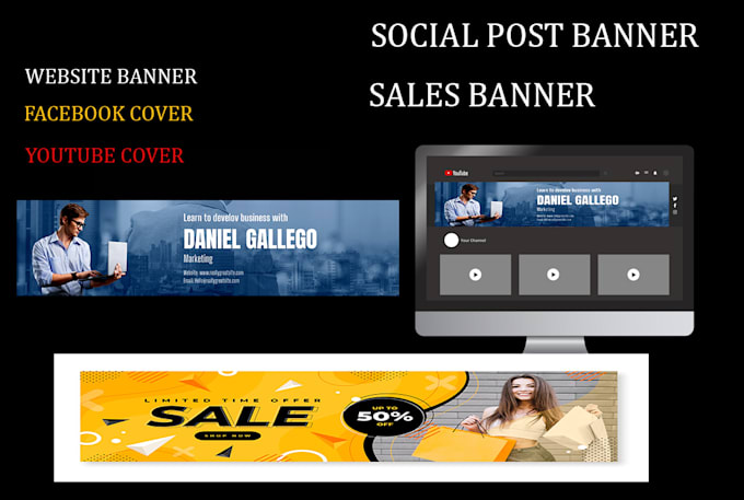 design roll up, website, infographic banner and poster