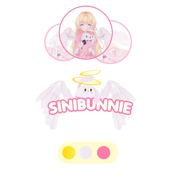 design kawaii vtuber logo and streamer