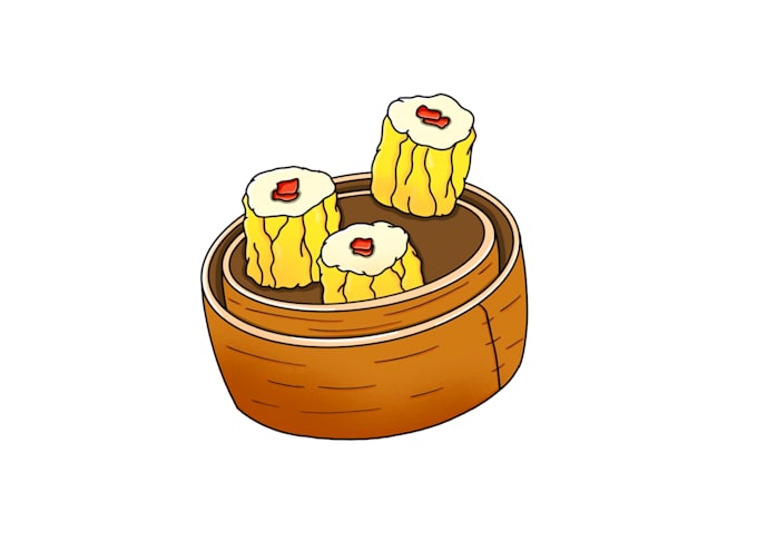 draw premium food illustration for your need