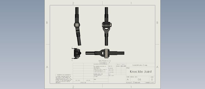 create technical drawing or draft using solidworks