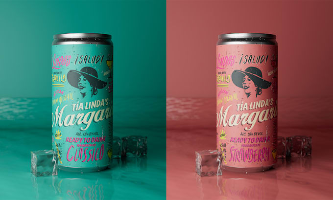 create 3d photorealistic soft drink can renders