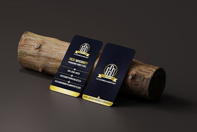 do professional, luxury, minimal business card design