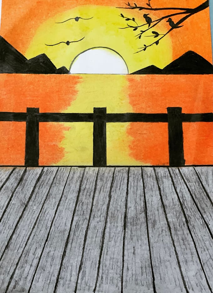 teach oil pastel drawing online class