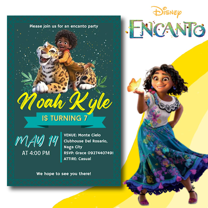 Customized invitations for birthday or wedding celebrations by