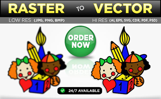 redraw, vectorize any kind of image
