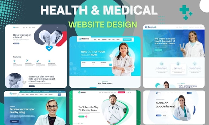 design medical healthcare website and clinic or hospital website