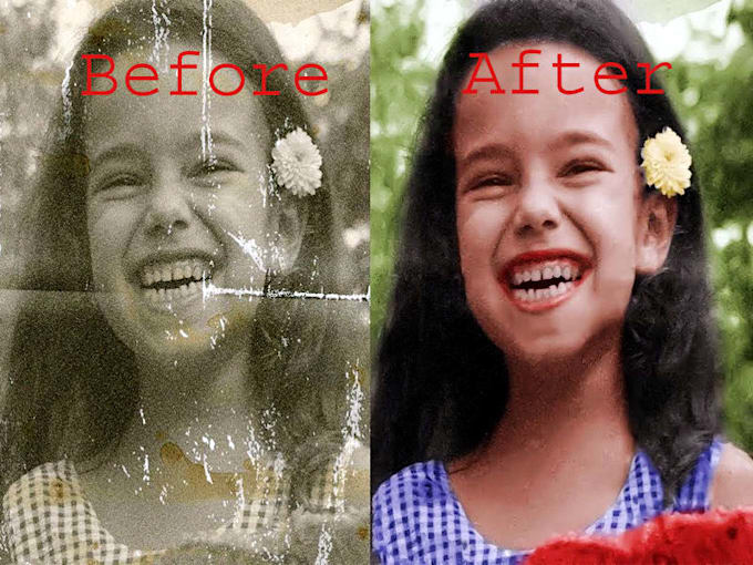 restore old photos,enhance low resolution, blur and damaged photos