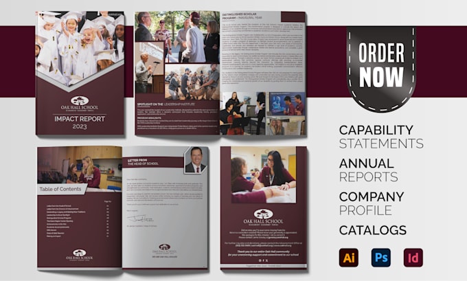 design a capability statement, company profile, and catalog