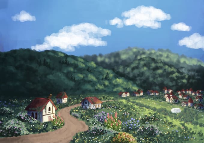 draw anime style objects or environment for you