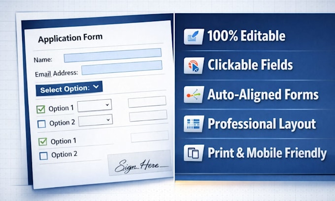 create a fillable PDF form or convert to a fillable PDF form