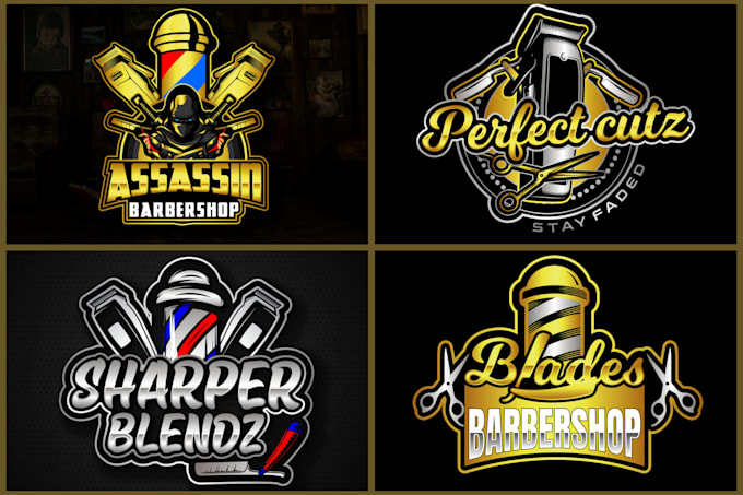 do awesome barbershop and barber logo