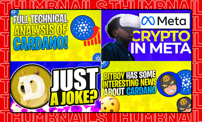 design a best eye catchy crypto youtube thumbnails