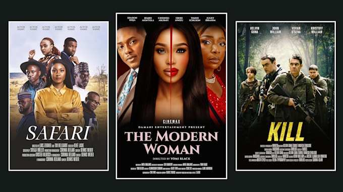 create a professional movie poster design, film poster