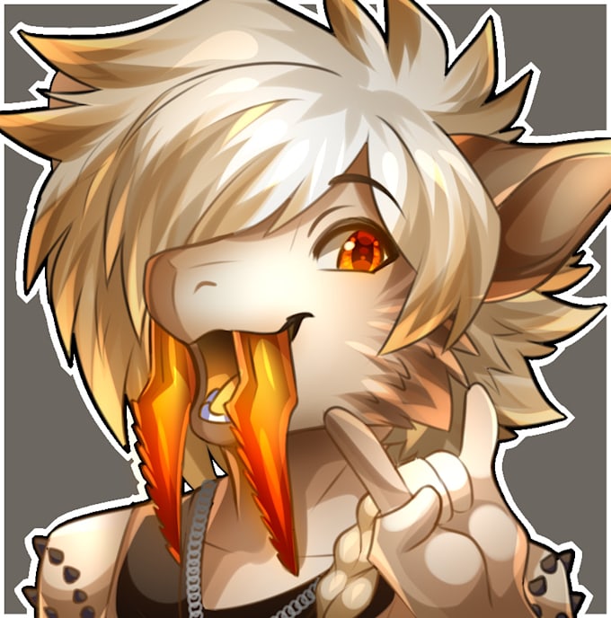 draw a furry icon in pixel art and normal style