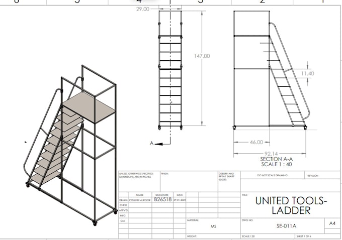 do your 3d design cad technical drawing in solidworks