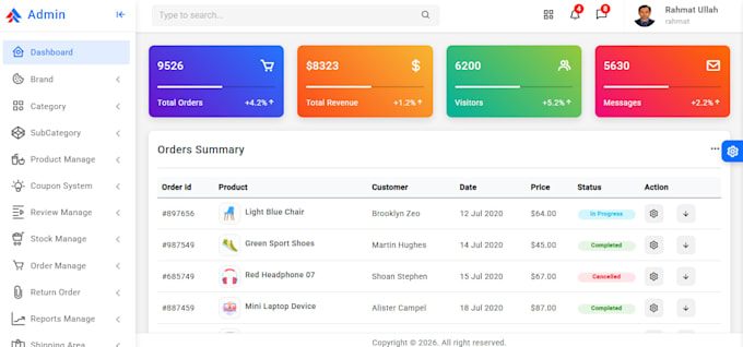 develop a laravel ecommerce website