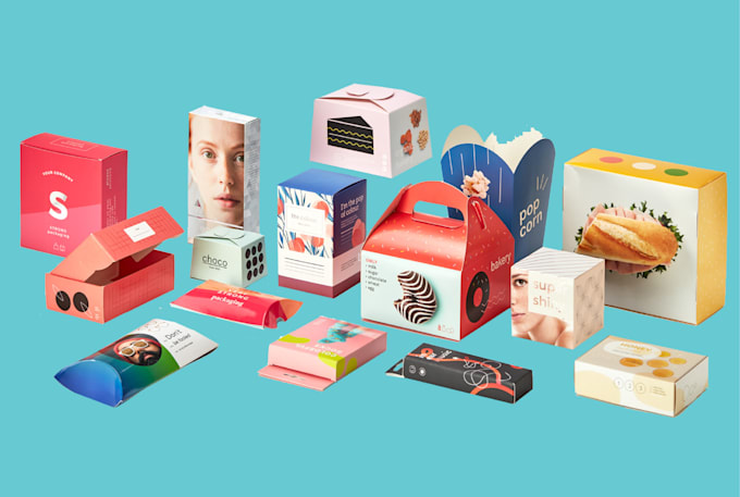 do custom packaging box design and box dieline cutline