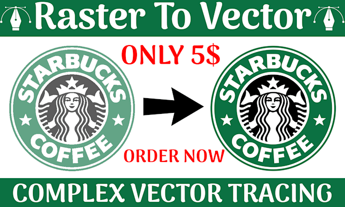 do vectorise, convert jpg, png to vector, vectorize any logo