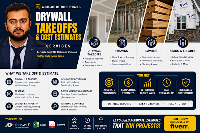 do drywall framing takeoff and construction estimate
