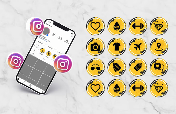 create instagram highlight icons