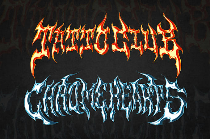 create chrome metal typeface for your design