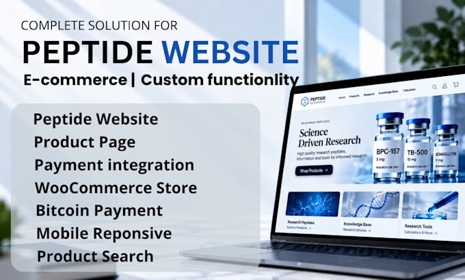 build a peptide website with a reconstitution calculator