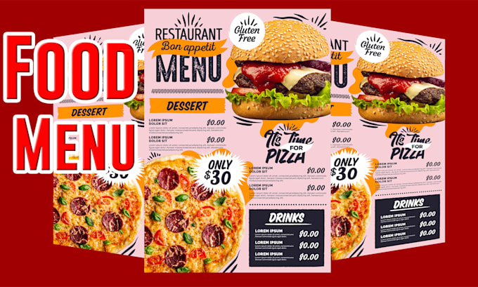 create a restaurant menu food menu flyer menu digital screen menu board designs