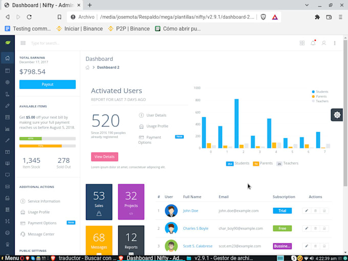 create laravel php web applications with admin panel
