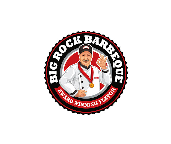 create a beautiful rock BBQ logo design