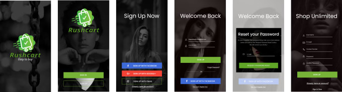 do luxury app design ui ux with prototype and wirefram