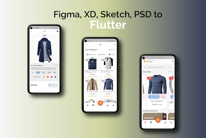 Design mobile app uis using flutter by Mhrhabib39 | Fiverr