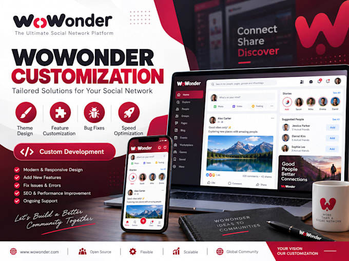 add custom or ai features in wowonder social script