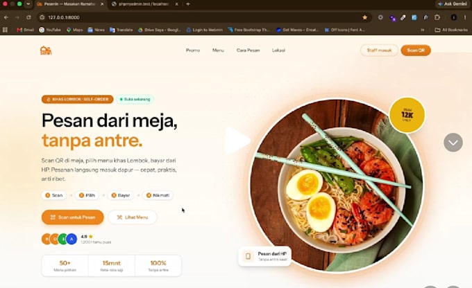 do website development as full stack developer PHP laravel and react