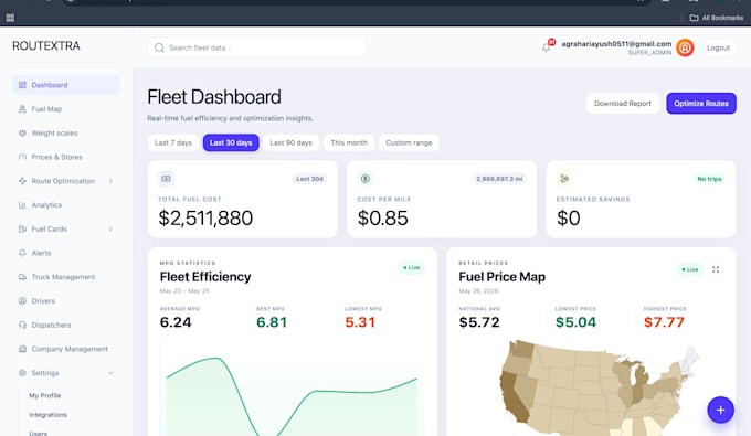 build custom logistics, dispatch, fleet management, freight and tms software