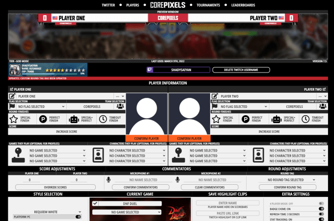 Set up an fgc scoreboard for your stream by Shadysaiyan | Fiverr