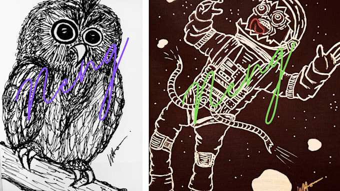 draw black and white cartoon line art