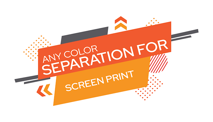 do image to vector design and separate for screen printing