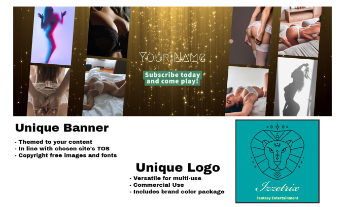 design an professional adult content banner