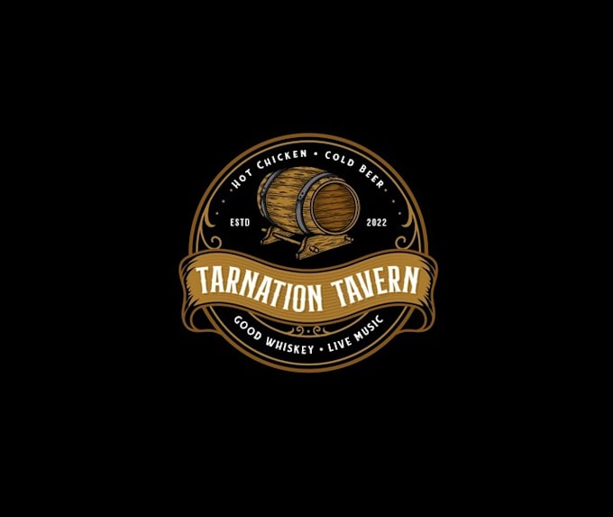 design realistic bar logo with creative concepts