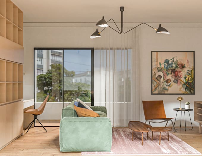 do professional interior design of a room by your choice