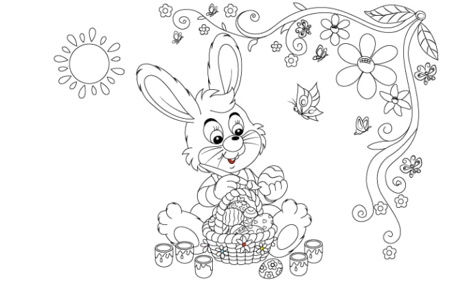 create coloring book page for children