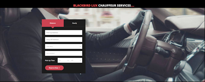 create a black car and chauffeur booking wordpress website