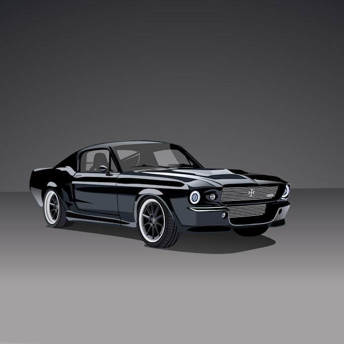 draw your favorite car into a cartoon portrait