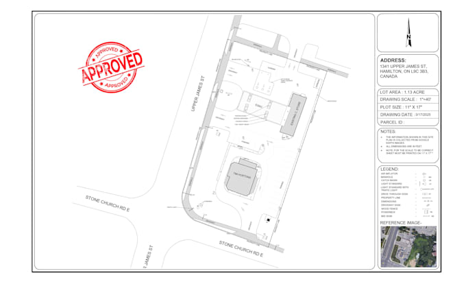create a professional plot plan or site plan for city permit approval