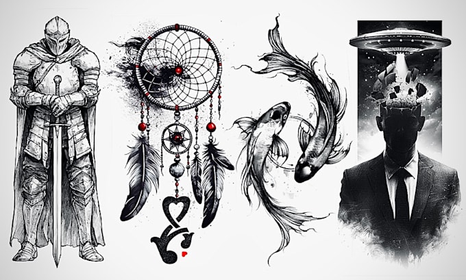 draw custom tattoo design for you