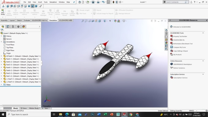 create 2d, 3d cad model and drawings in solidworks