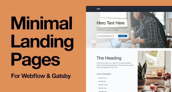 create minimalist landing pages that converts