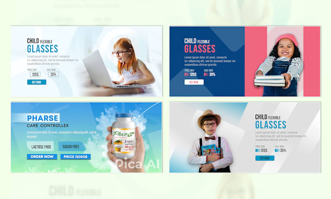 design premium website header, web and shopify banner design